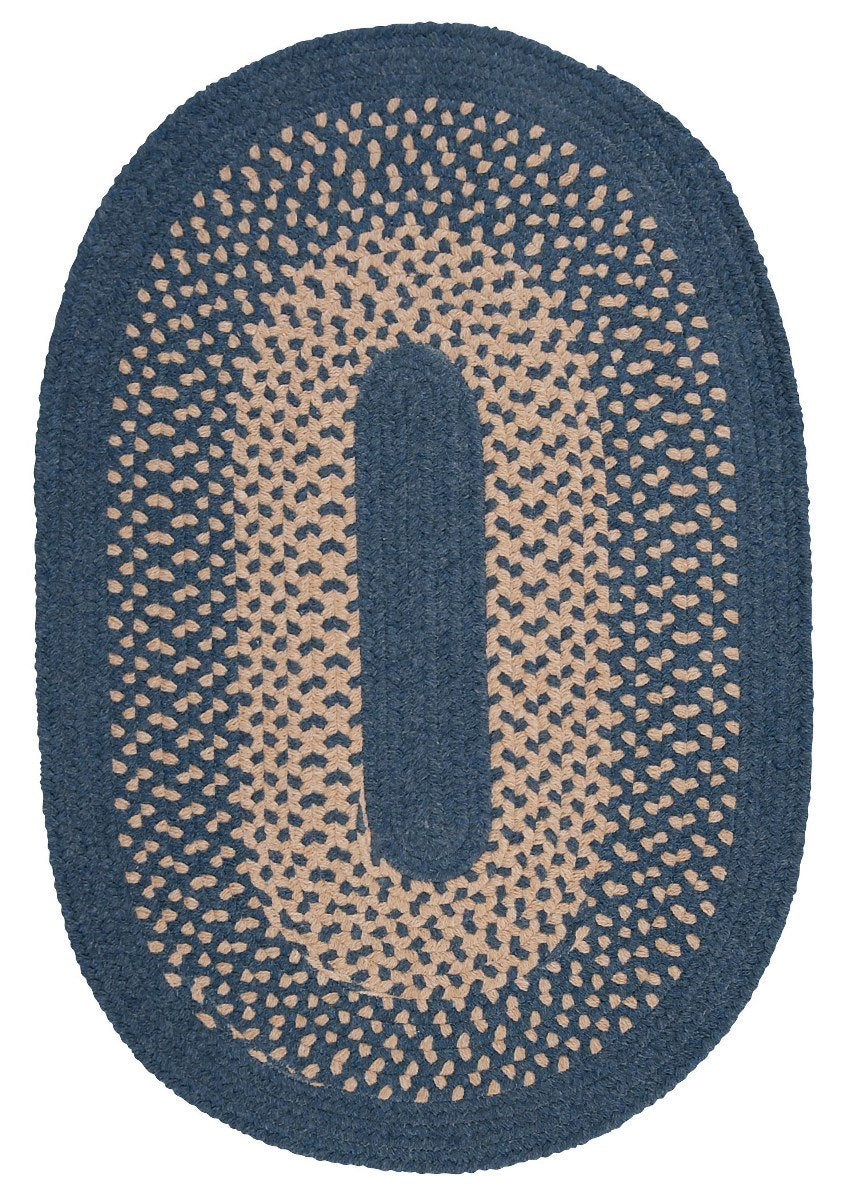 Jackson Federal Blue Outdoor Braided Oval Rugs