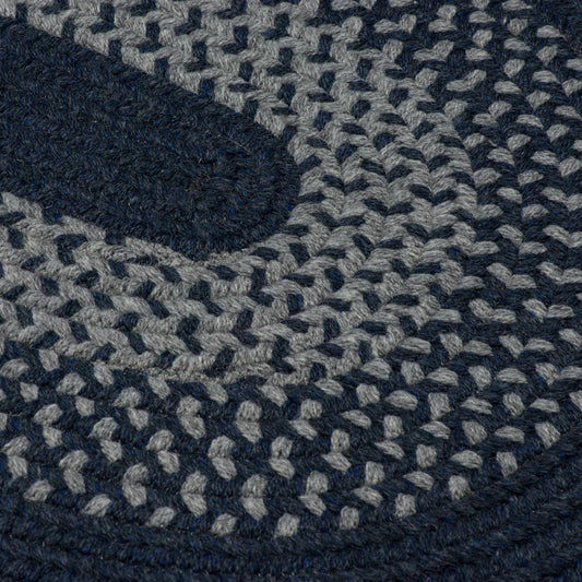 Madison Navy Outdoor Braided Oval Rugs