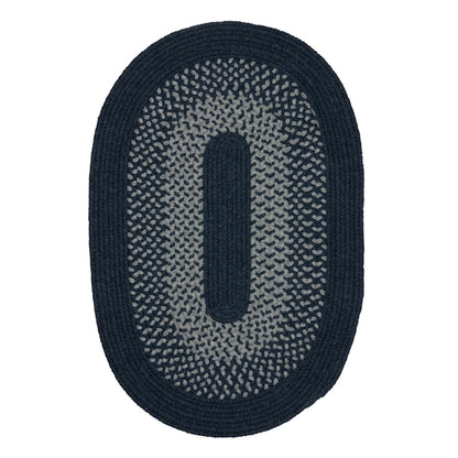 Madison Navy Outdoor Braided Oval Rugs