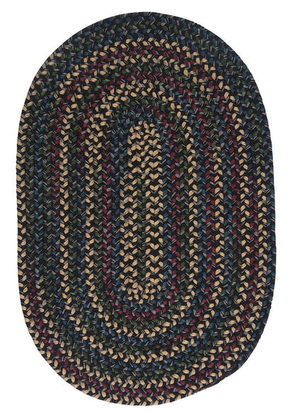 Midnight Carbon Outdoor Braided Oval Rugs