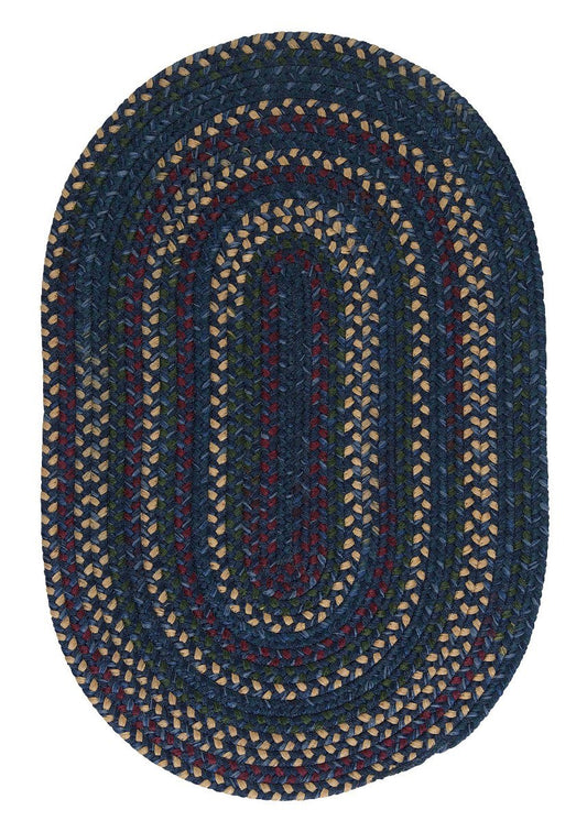 Midnight Indigo Outdoor Braided Oval Rugs