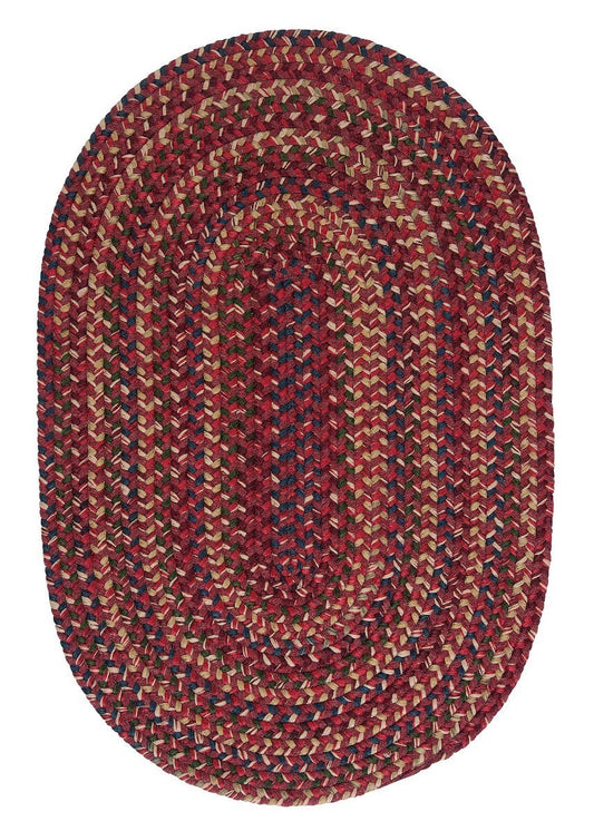 Midnight Burnt Brick Outdoor Braided Oval Rugs