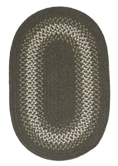 North Ridge Olive Outdoor Braided Oval Rugs