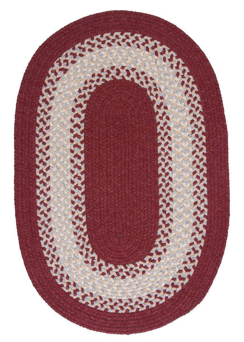 North Ridge Berry Outdoor Braided Oval Rugs