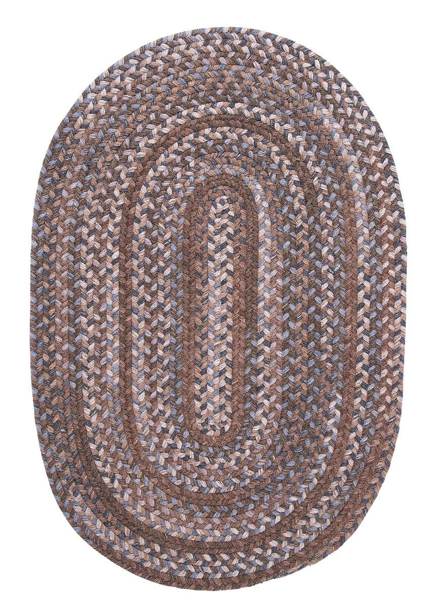 Oak Harbour Cashew Wool Braided Oval Rugs