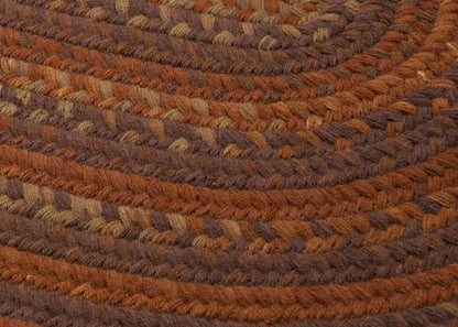 Rustica Audubon Russet Wool Braided Oval Rugs