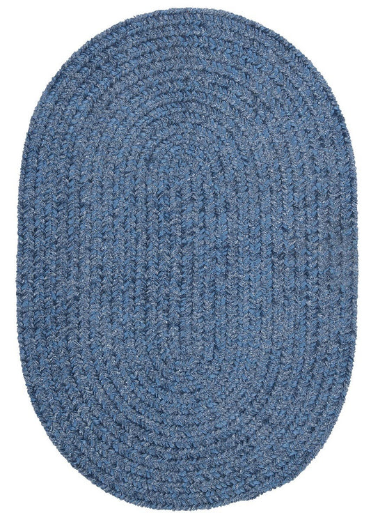 Spring Meadow Petal Blue Outdoor Braided Oval Rugs