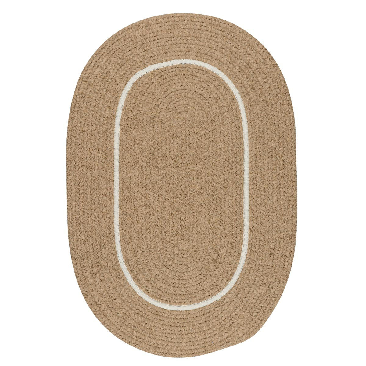 Silhouette Sand Outdoor Braided Oval Rugs