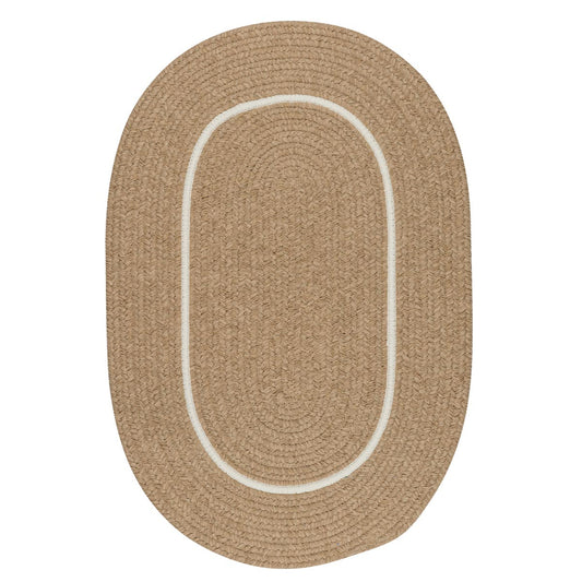 Silhouette Sand Outdoor Braided Oval Rugs