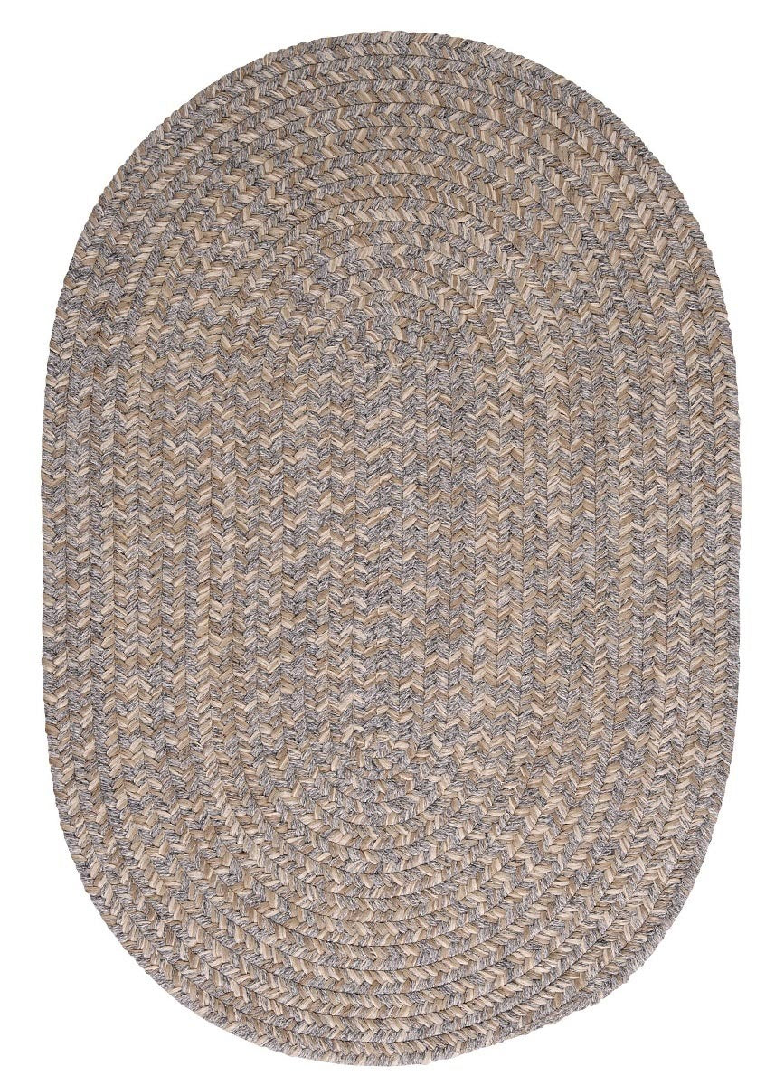 Tremont Gray Outdoor Braided Oval Rugs