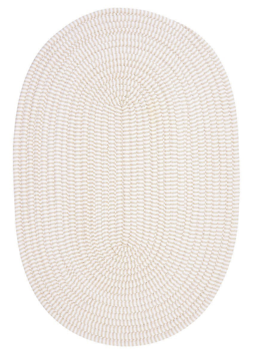 Ticking Stripe Canvas Outdoor Braided Oval Rugs