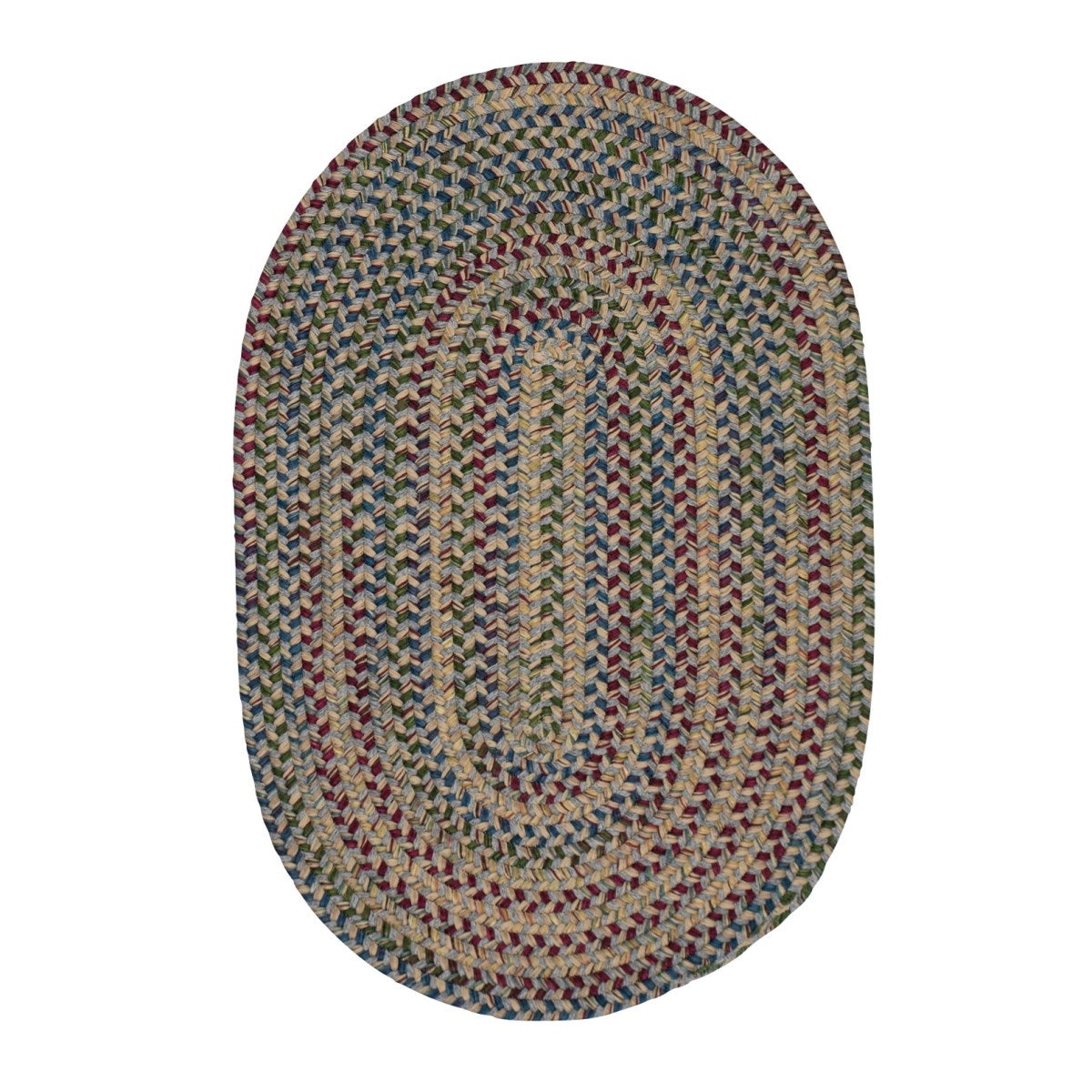 Twilight Gray Outdoor Braided Oval Rugs