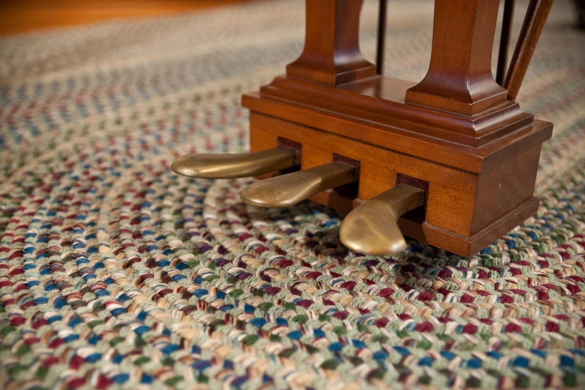 Shear Natural Canvas Wool Braided Rectangular Rugs