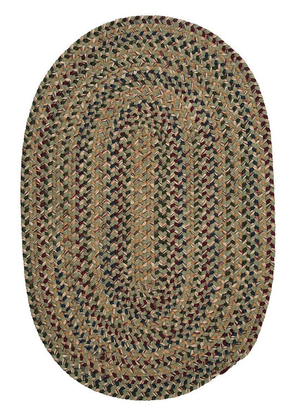 Shear Natural Canvas Wool Braided Rectangular Rugs