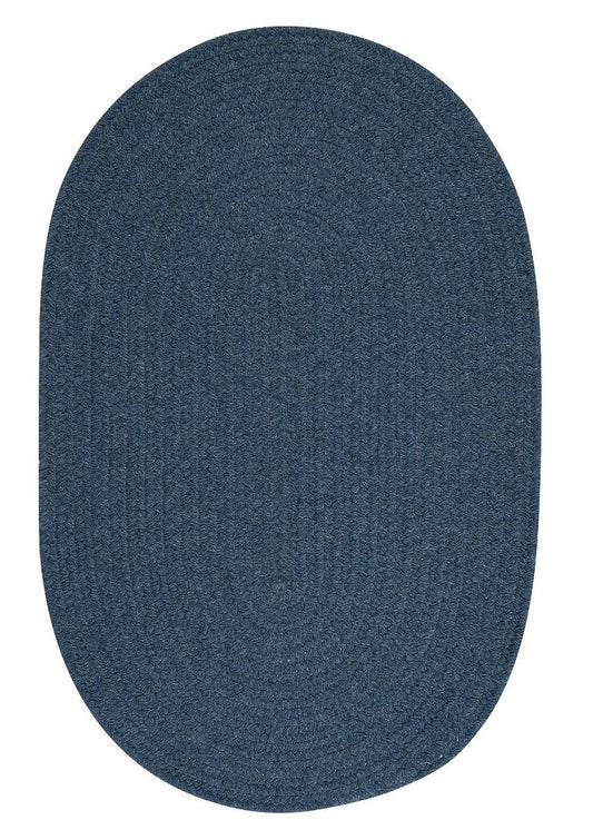 Bristol Federal Blue Outdoor Braided Oval Rugs
