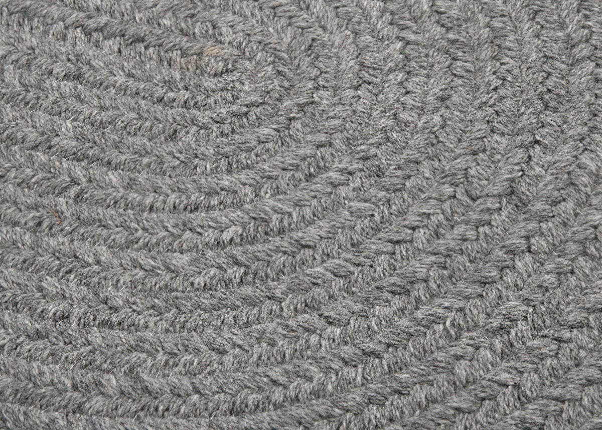 Bristol Gray Outdoor Braided Oval Rugs