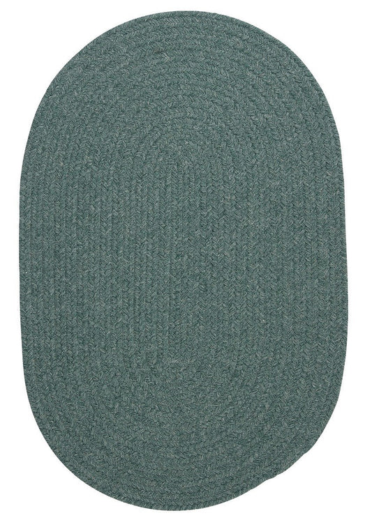 Bristol Teal Outdoor Braided Oval Rugs