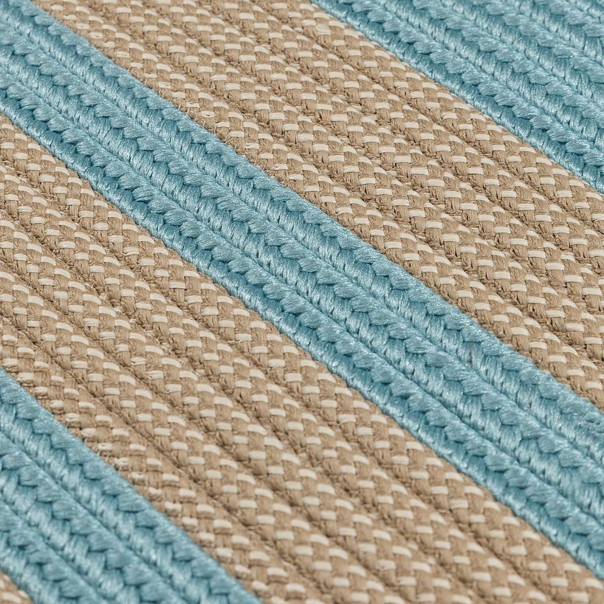 Boat House Light Blue Outdoor Braided Rectangular Rugs