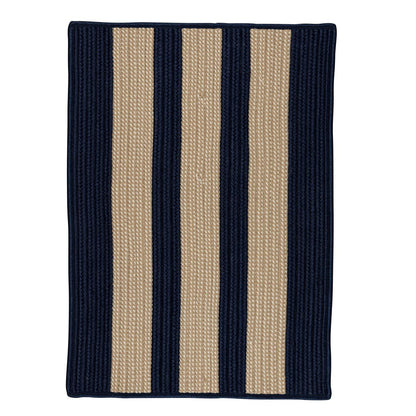Boat House Navy Outdoor Braided Rectangular Rugs