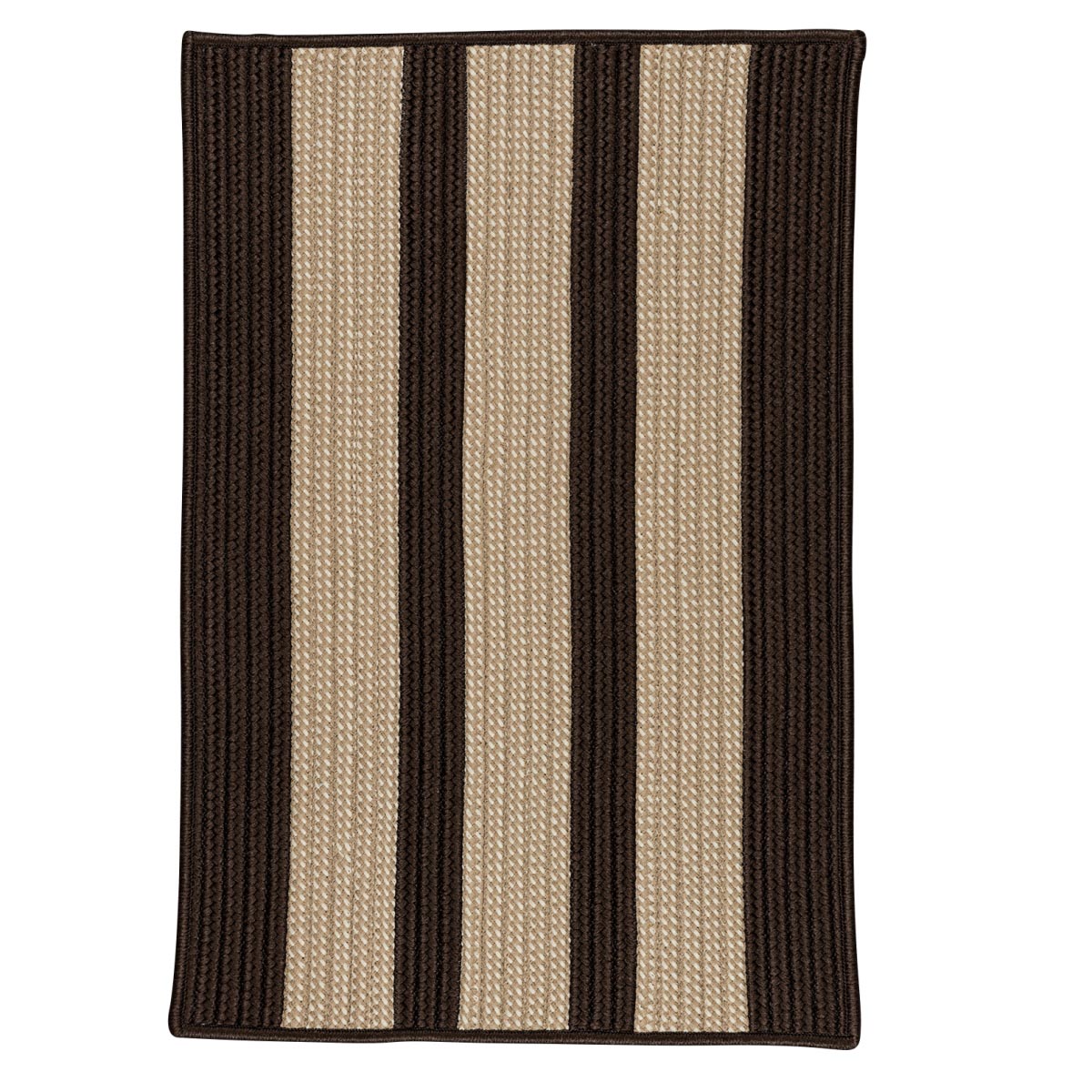 Boat House Brown Outdoor Braided Rectangular Rugs