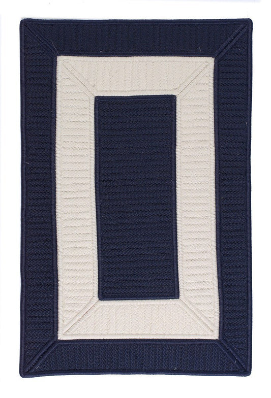 Rope Walk Navy Outdoor Braided Rectangular Rugs