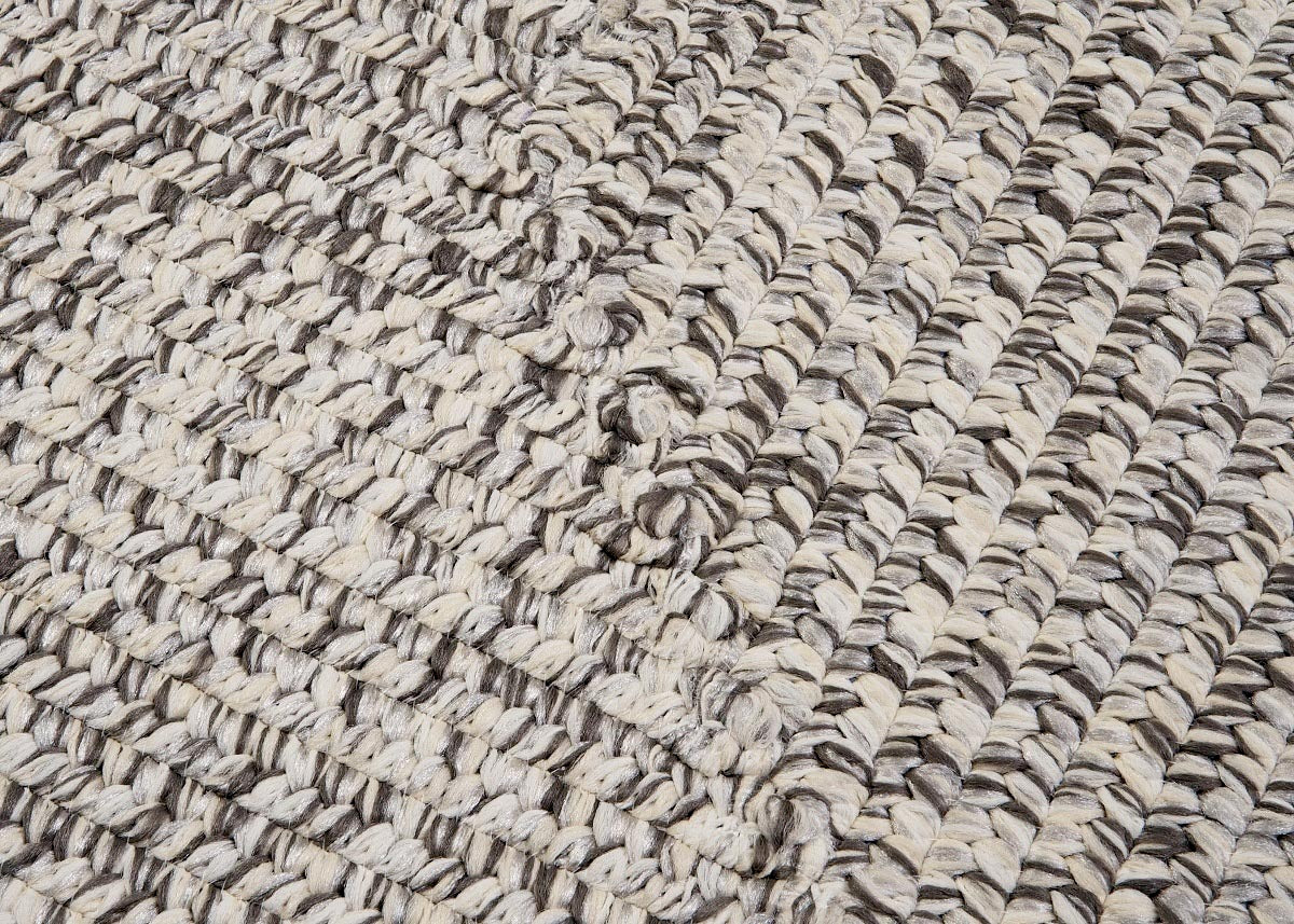 Corsica Silver Shimmer Outdoor Braided Rectangular Rugs