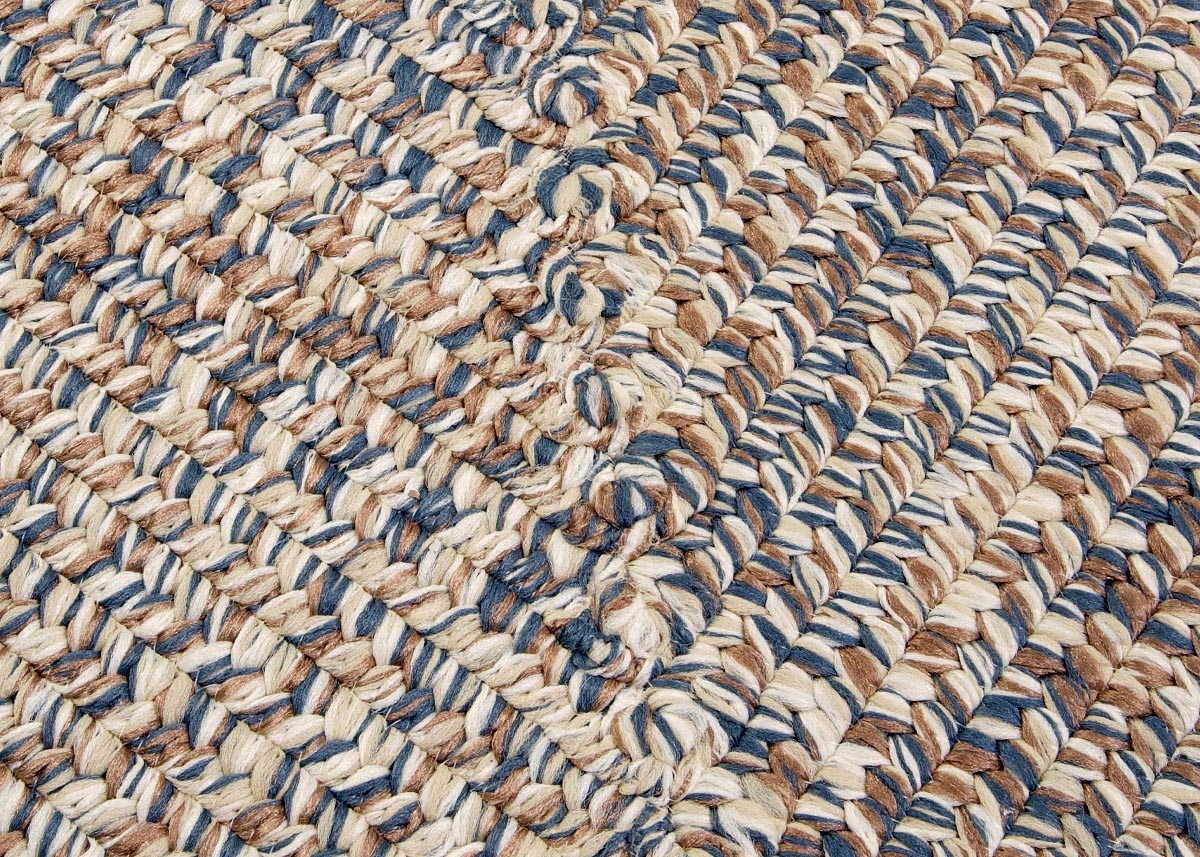 Corsica Lake Blue Outdoor Braided Rectangular Rugs