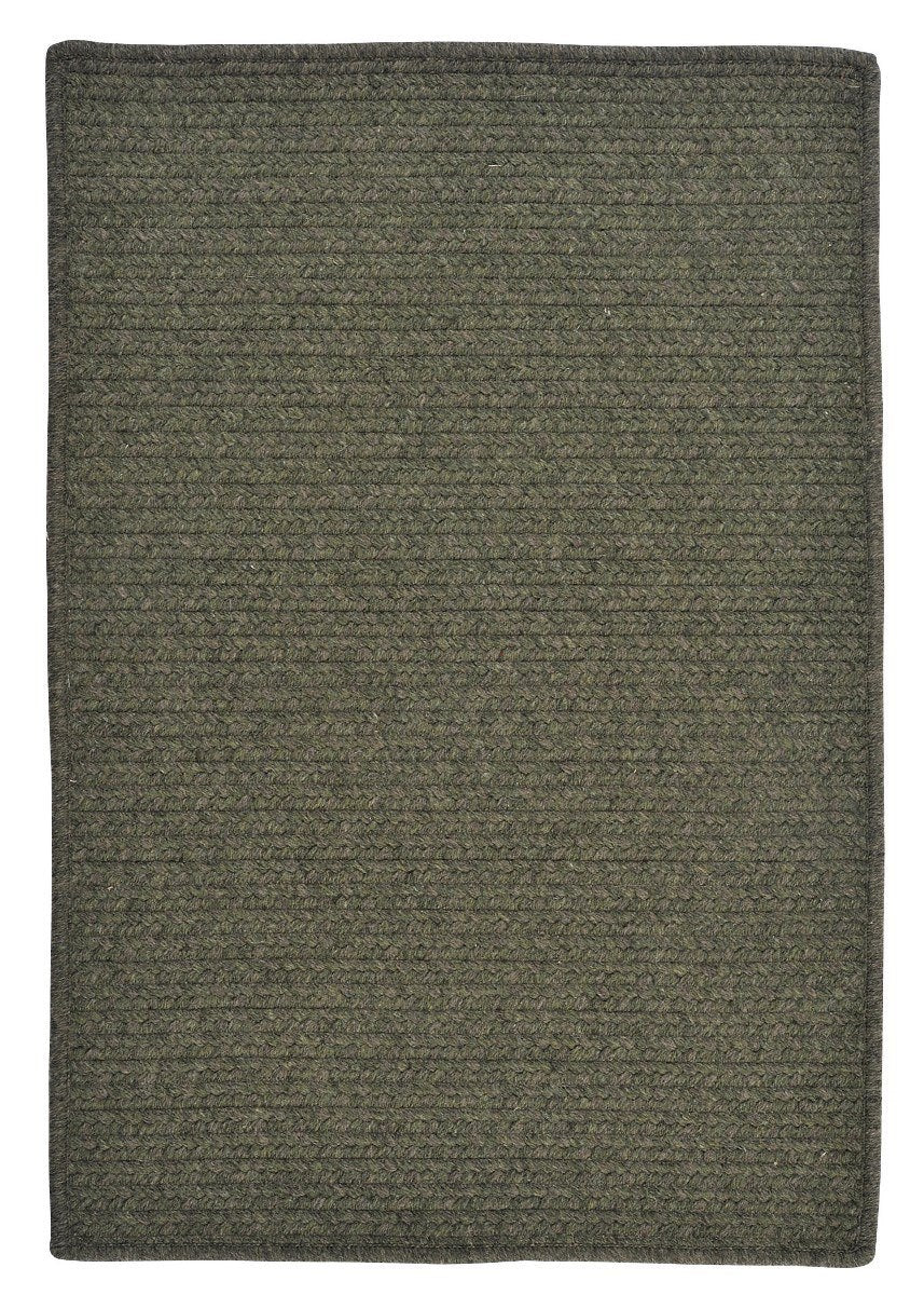Courtyard Olive Outdoor Braided Rectangular Rugs
