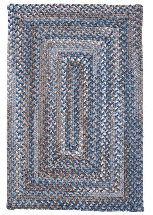 Gloucester Laguna Wool Braided Rectangular Rugs