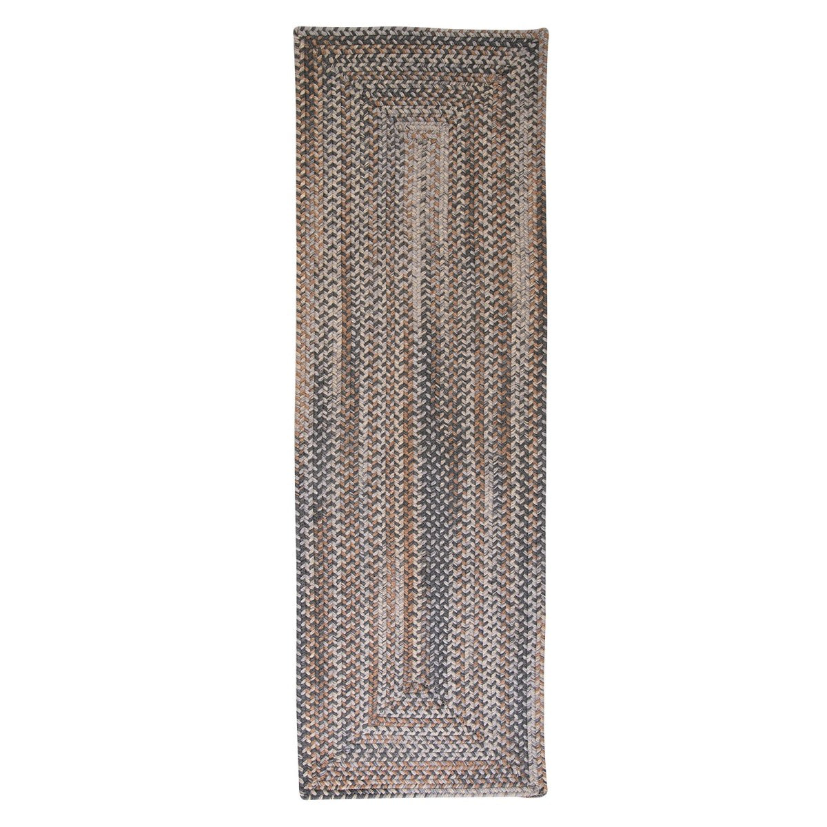 Gloucester Graphite Wool Braided Rectangular Rugs