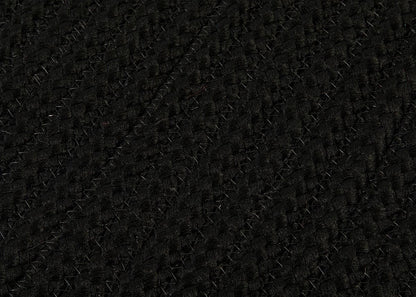 Simply Home Solid Black Outdoor Braided Rectangular Rugs