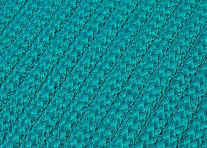 Simply Home Solid Turquoise Outdoor Braided Rectangular Rugs
