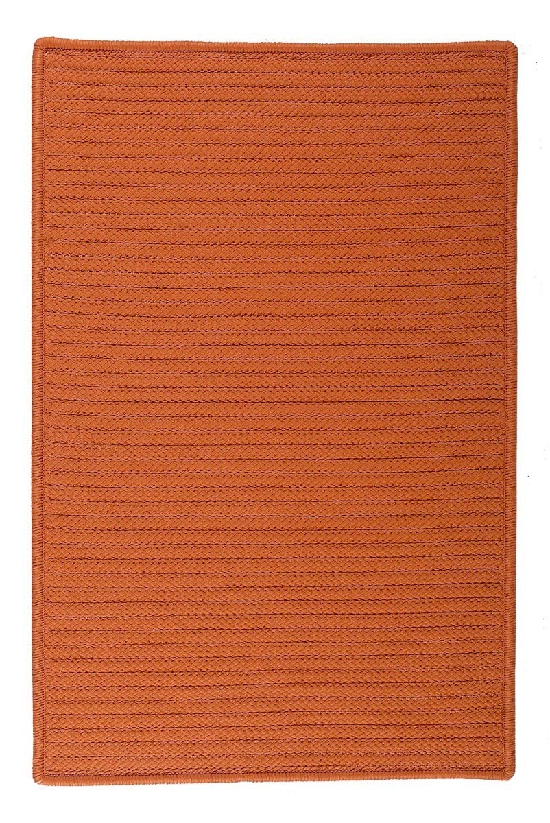 Simply Home Solid Rust Outdoor Braided Rectangular Rugs