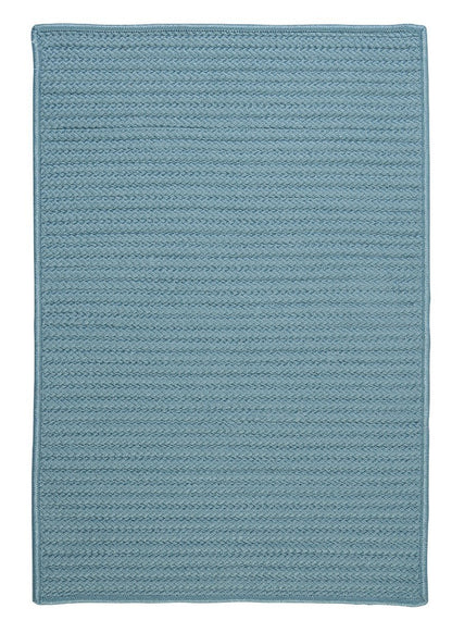 Simply Home Solid Federal Blue Outdoor Braided Rectangular Rugs
