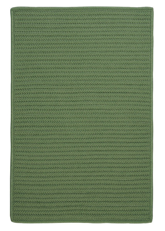 Simply Home Solid Moss Green Outdoor Braided Rectangular Rugs