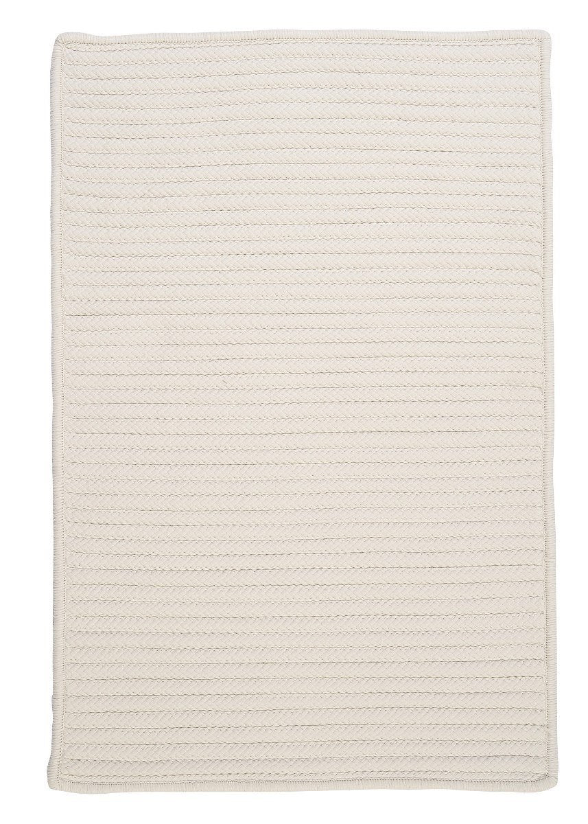 Simply Home Solid White Outdoor Braided Rectangular Rugs