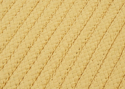Simply Home Solid Pale Banana Outdoor Braided Rectangular Rugs
