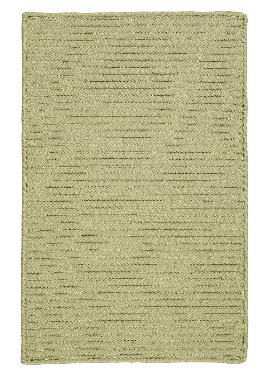 Simply Home Solid Celery Outdoor Braided Rectangular Rugs