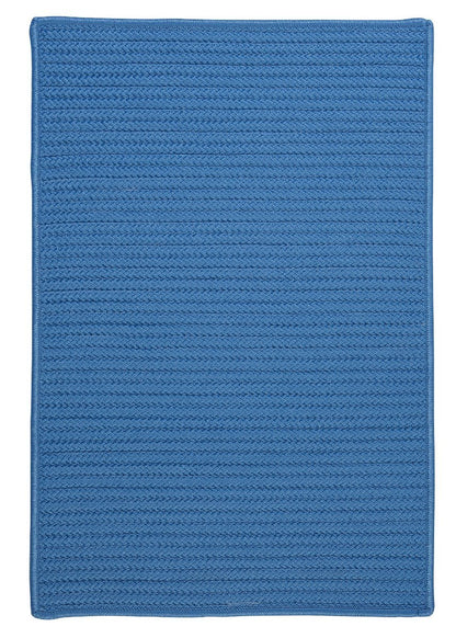 Simply Home Solid Blue Ice Outdoor Braided Rectangular Rugs