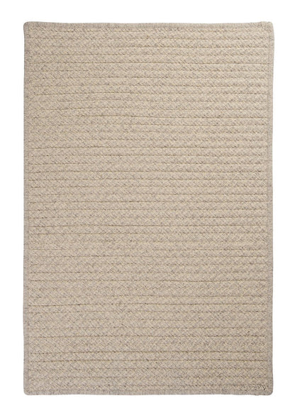 Natural Wool Houndstooth Cream Wool Braided Rectangular Rugs