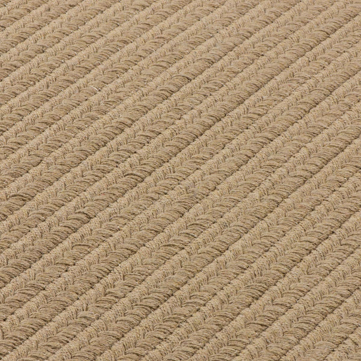 Sunbrella Solid Wheat Outdoor Braided Rectangular Rugs