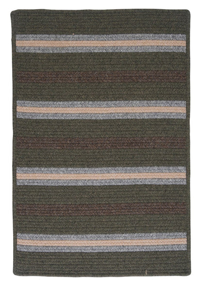 Salisbury Olive Outdoor Braided Rectangular Rugs