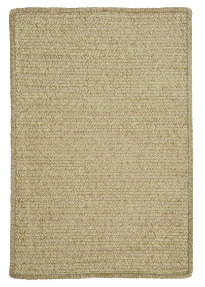 Simple Chenille Sprout Green Outdoor Braided Rectangular Rugs