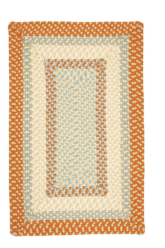 Montego Tangerine Outdoor Braided Rectangular Rugs