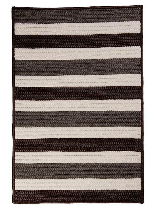 Portico Stone Outdoor Braided Rectangular Rugs