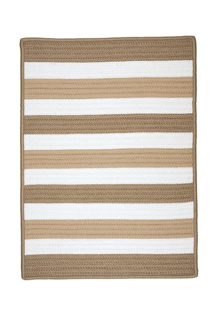 Portico Sand Outdoor Braided Rectangular Rugs
