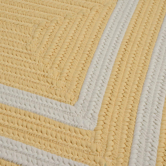 La Playa Sun Yellow Outdoor Braided Rectangular Rugs