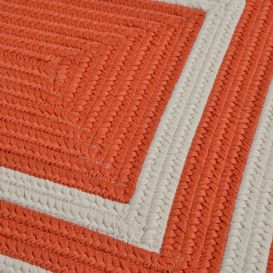 La Playa Tangerine Outdoor Braided Rectangular Rugs