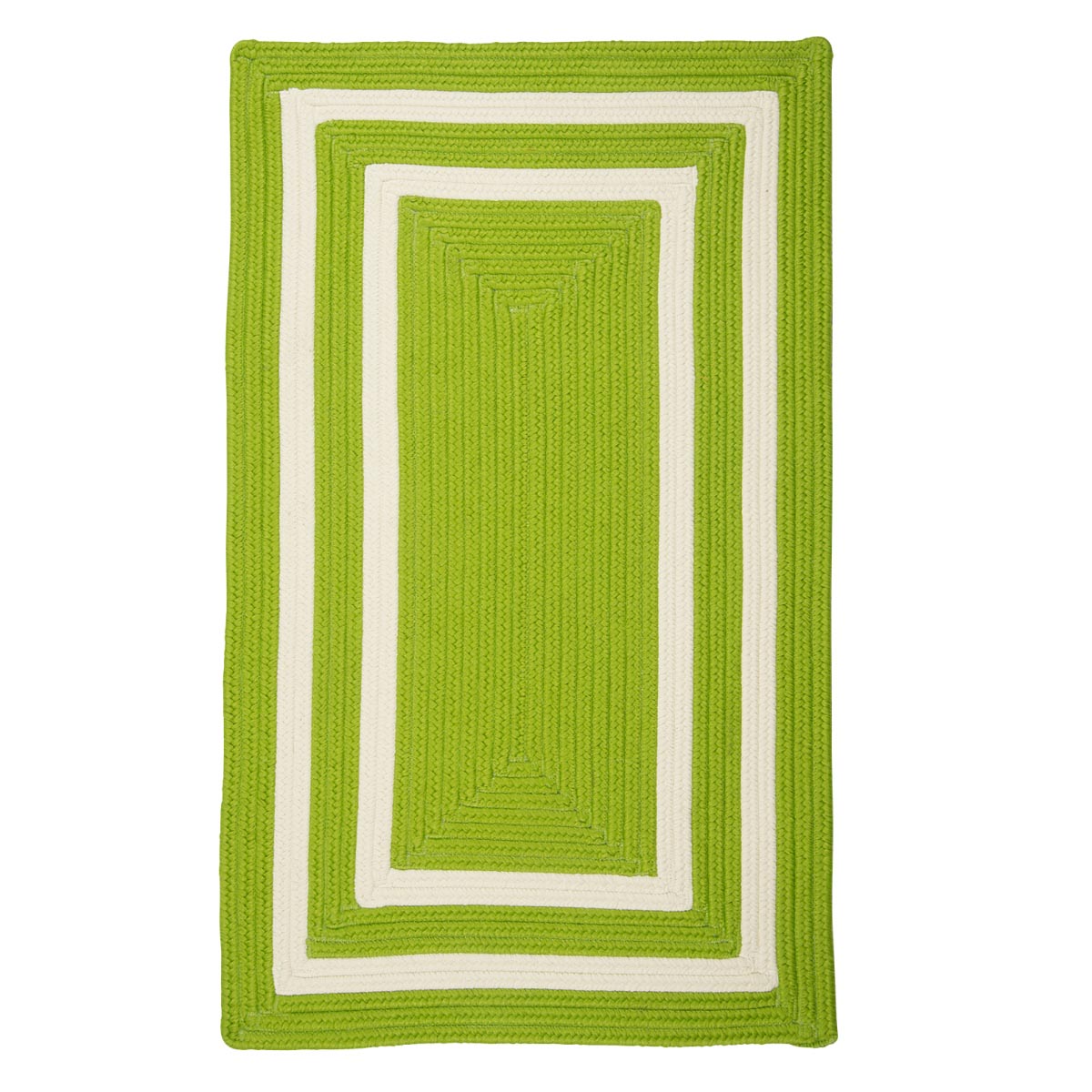 La Playa Lime Outdoor Braided Rectangular Rugs