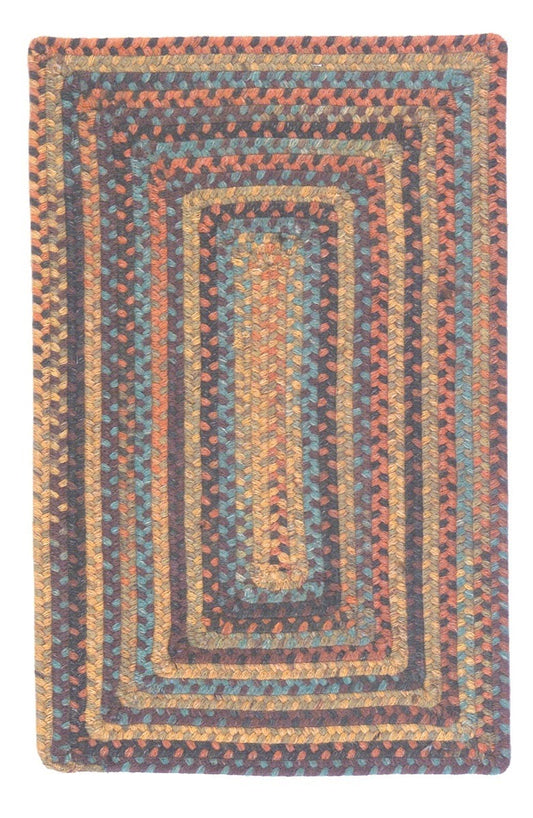 Ridgevale Floral Burst Wool Braided Rectangular Rugs